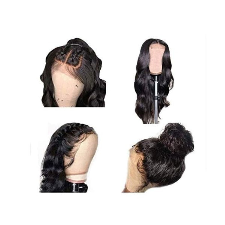 4x4 Lace Closure Wig Human Hair Natural Color Body Wave Density