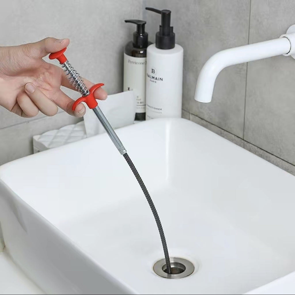 Drain Snake, 63in 33in Drain Clog Remover, 60cm 160cm Spring Pipe Dredging Tools, Drain Cleaner Sticks Clog Remover Cleaning Tools, Gutter Cleaning Tools Drain Cleaner For Toilet Sewer Shower Kitchen