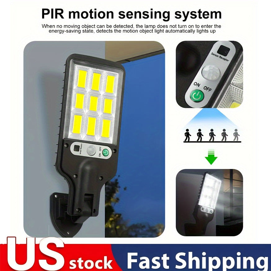 6 Packs Solar Powered Motion Sensor Outdoor Garden Light With 108 COB LED Lights