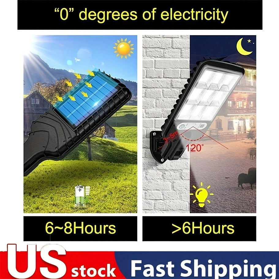6 Packs Solar Powered Motion Sensor Outdoor Garden Light With 108 COB LED Lights
