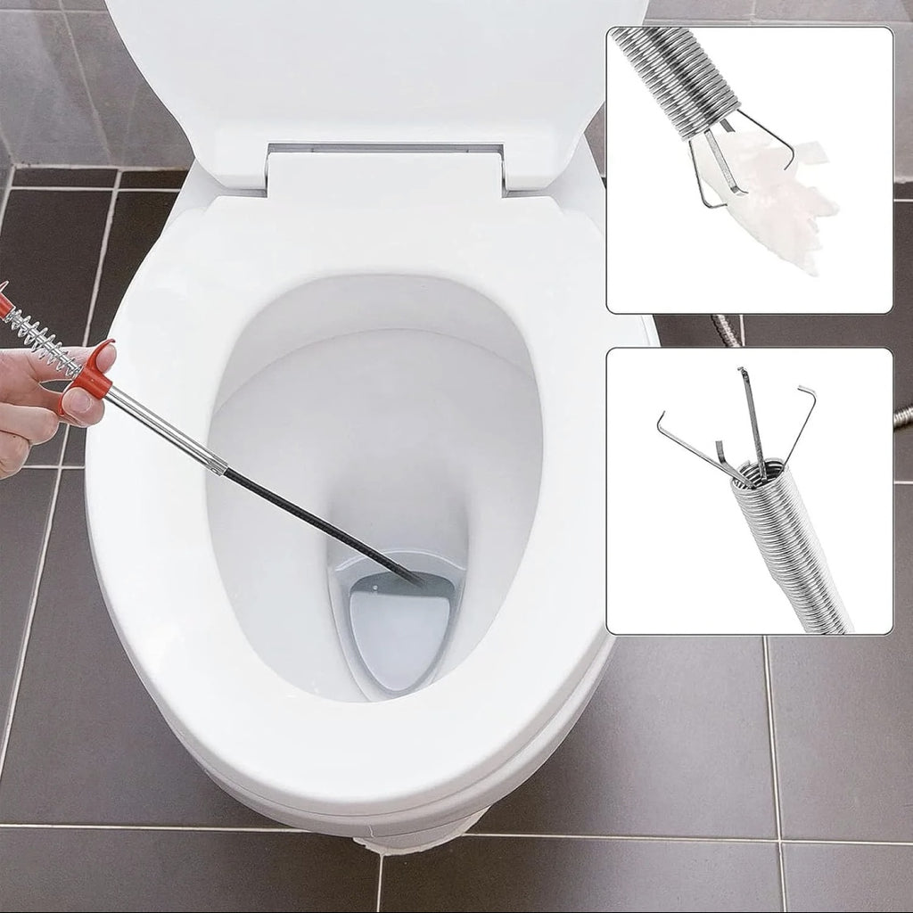 Drain Snake, 63in 33in Drain Clog Remover, 60cm 160cm Spring Pipe Dredging Tools, Drain Cleaner Sticks Clog Remover Cleaning Tools, Gutter Cleaning Tools Drain Cleaner For Toilet Sewer Shower Kitchen